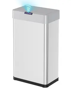 Arlopu 18.5/21.1 Gal Automatic Trash Can, 70L/80L Stainless Steel Motion Sensor Garbage Bin, Touchless Brushed Wastebasket, W/Soft-Close Lid, for Living, Dinning Room, Kitchen Household Items