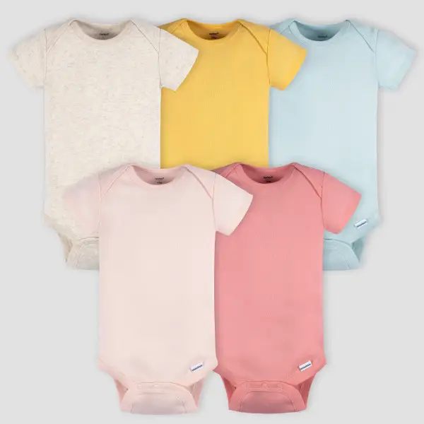 Baby Girls' 5-Pack Short Sleeve Onesies® Bodysuits
