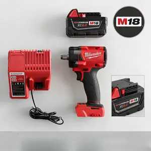 Milwaukee M18 FIW212 18V Lithium-Ion 1/2-Inch Compact Impact Wrench 300Nm Torque 4-Mode Drive Tri-LED Light Bare Tool No Battery Charger