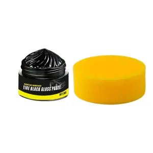 High Gloss Tire Illuminator - Durable Tire Retreading Wax with UV Protection, Long Lasting Application, Yellow Container
