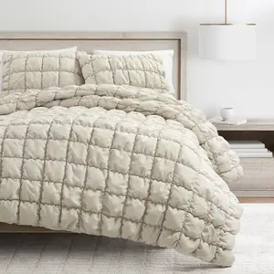 Lush Decor Puff Comforter Set 2/3Pc Twin/Twin-xl/Full/Queen Size 100% Polyester Cozy Style Modern Bedroom Decor OEKO-TEX Certified
