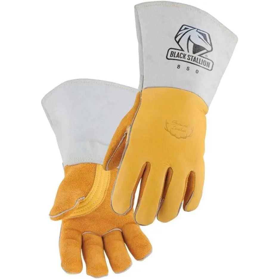 Revco 850L Protective Stick Welding Gloves, Flame Resistant, Nomex Lined, Elkskin, Size L