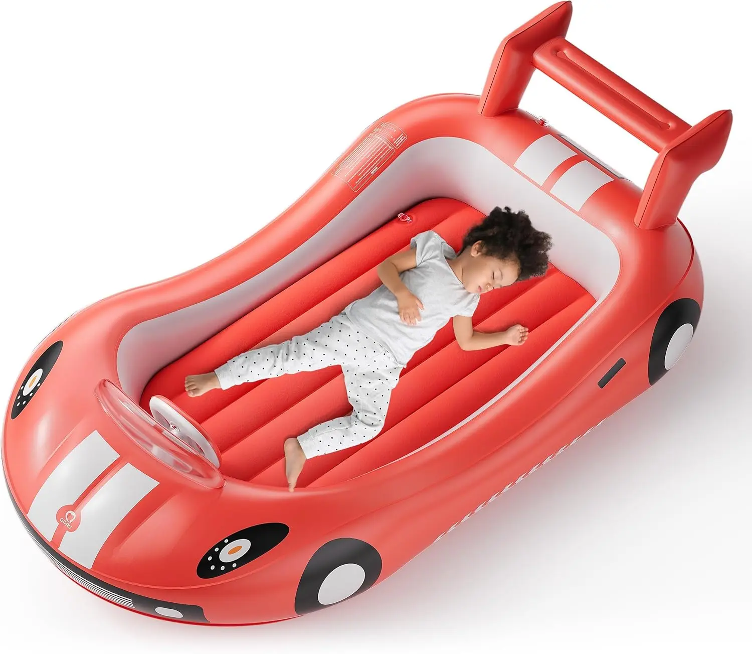 Blow up Inflatable Toddler Travel Bed with Sides, Toddler Air Mattress for Camping, Traveling, Hotel, or Home Use, Hand Pump Included