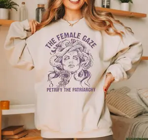 The Female Gaze Shirt, Feminist Sweatshirt, Pro Roe Crewneck, Activist T-Shirt, Womens Rights T-Shirt, Human Rights Tee, Petrify Patriarchy, Good Quality T-Shirts, T-Shirts T-Shirts For Mothers, Shirts For Peace Lovers
