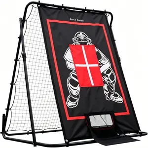 5FT 2-in-1 Baseball Pitching & Rebounder Net , Height Adjustable with Strike Zone, Pitchback Trainer for Throwing Fielding Drills , Various Ball Sports Practice summergarden