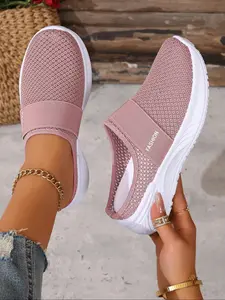 Women's Casual Sneakers, Slip-On Style, Breathable Mesh Upper, Comfortable Fit for Spring Summer Beach Vacation Travel, Footwear, Casual Fashion Shoes
