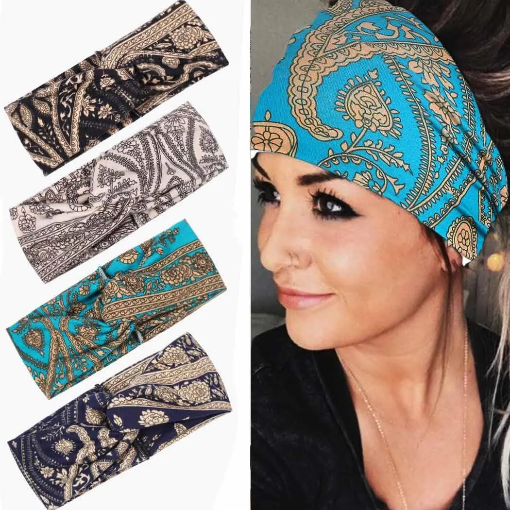 Extra Wide Headbands Boho Bandeau Headband Fashion Hair Accessories for Women