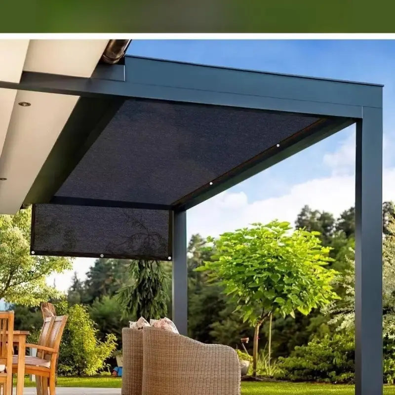 10x13 FT PE Woven Mesh Outdoor Patio Sunshade, UV-Resistant Canopy Breathable Net with Grommets for Plant Greenhouse, Patio Use