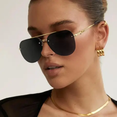 Women's Summer Classic Aviator Sunglasses (1 Pair), Stylish Sunglasses, Casual Metal Frame for Everyday Use, Outdoor & Daily Travel, Trendy Shades, Aviator Style Sunglasses