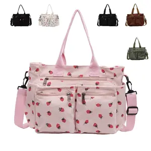 【Local Delivery】Maxoner Corduroy Tote Bags for Work Travel - Large Capacity, Water Repellent, Multi Pockets, Soft & Durable, Ideal for Women & Ladies