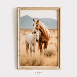 Farmhouse Horse Wall Art, Horse Photography Print, Modern Farmhouse Decor, Large Poster