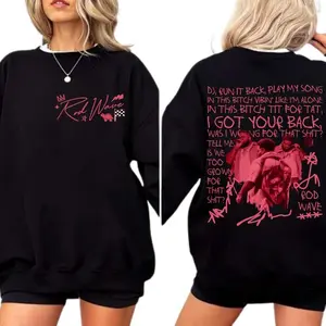 2-Sided Rod Wave New Song Lyrics Shirts - RW New Album Merch | Official Concert T-Shirt, Sweatshirt, Hoodie