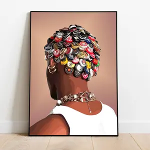 Glossy Artistic Black Collectible Wall Art Print - 8x12 in (20cm x 30cm) Multi-Size Unframed Photo, Ideal for Room Decoration, Gift for Black Individuals