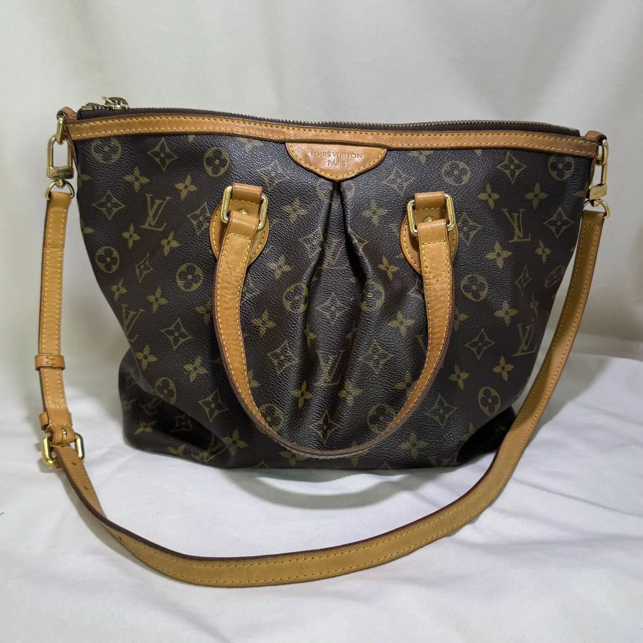 Pre-owned Louis Vuitton Monogram Palermo GM Tote Bag Convertible Crossbody, Travel Bag with Zip, No Work Luxury Luggage Option, Tote Bags, Travel Bags
