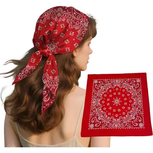 Bandana single Pack Soft Thin 27 inch Cotton Paisley Design  Headwear