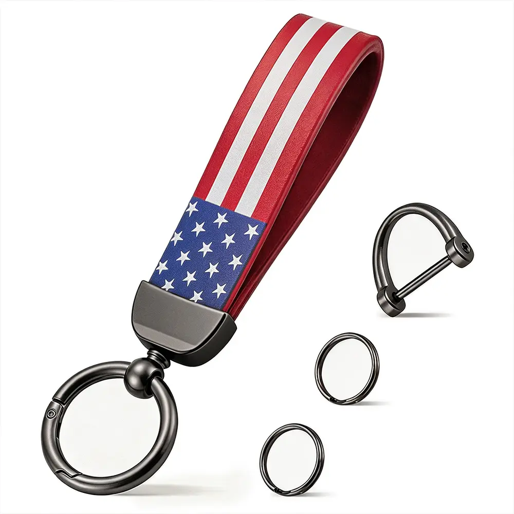 America250 Commemorative American Flag Keychain – Patriotic Gift for Veterans, Truck Owners & Proud Americans