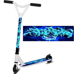 1PC Blues Graffiti, Cool Scooter Stickers, Suitable for Scooters, Heavy Duty Scooters, Urban Commuter Scooters, Foldable Scooters, Sports Scooters, Extreme Scooters, Scooters, etc. - Stylish and durable, skateboard accessories, non-slip PVC stickers