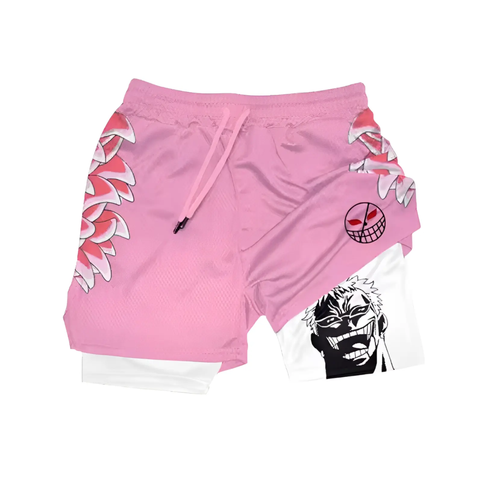 Cotton Doflamingo Gym Shorts, Luffy Doflamingo Shorts, Onepiece Gym Shorts, Anime Lover