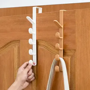 2pcs Hook behind the door, Over Door Organizer, no punching, wardrobe storage, hats, clothes, bags