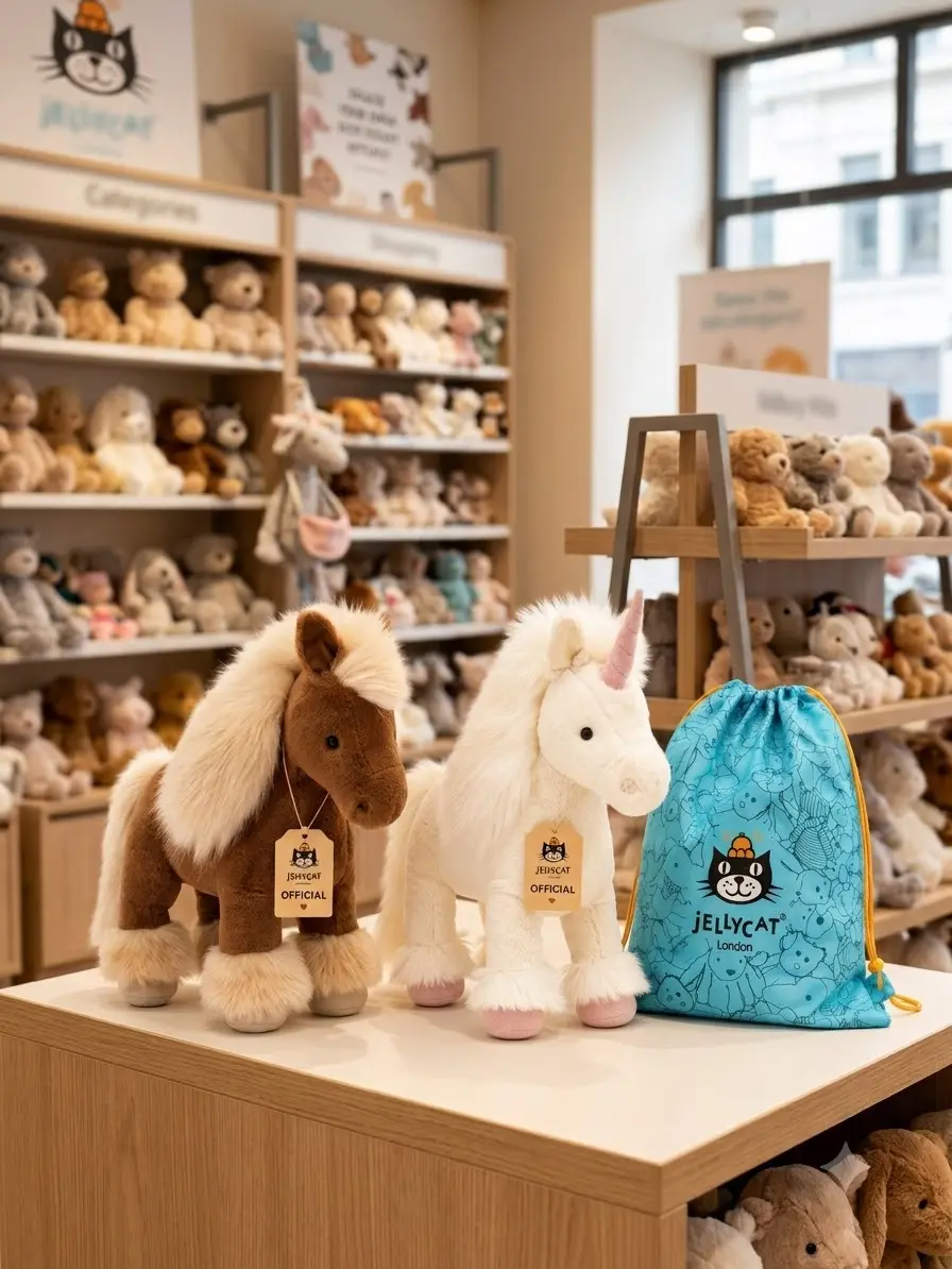 Jellycat Freya Pony & Isadora Unicorn Soft Stuffed Plush Toys - In-Stock in USA, Gift Drawstring Bag Included