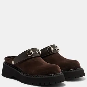 Gucci Horsebit Suede Mules-41