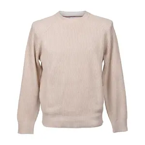 BRUNELLO CUCINELLI MEN'S 100% COTTON CREW NECK ENGLISH RIB SWEATER/PULLOVER NEW