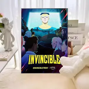 1pc  Posters  Pop Invincible Season 2 Atom Eve Classic Vintage Posters Decoration Painting Wall Art White Kraft Paper Kawaii Room Decor Art Illustrations Artistic