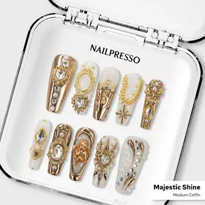 Nailpresso | NEW DROP Collections 100% Handmade 3D Press-On Nails | Reusable Long-Lasting Salon-Quality | 10PCS
