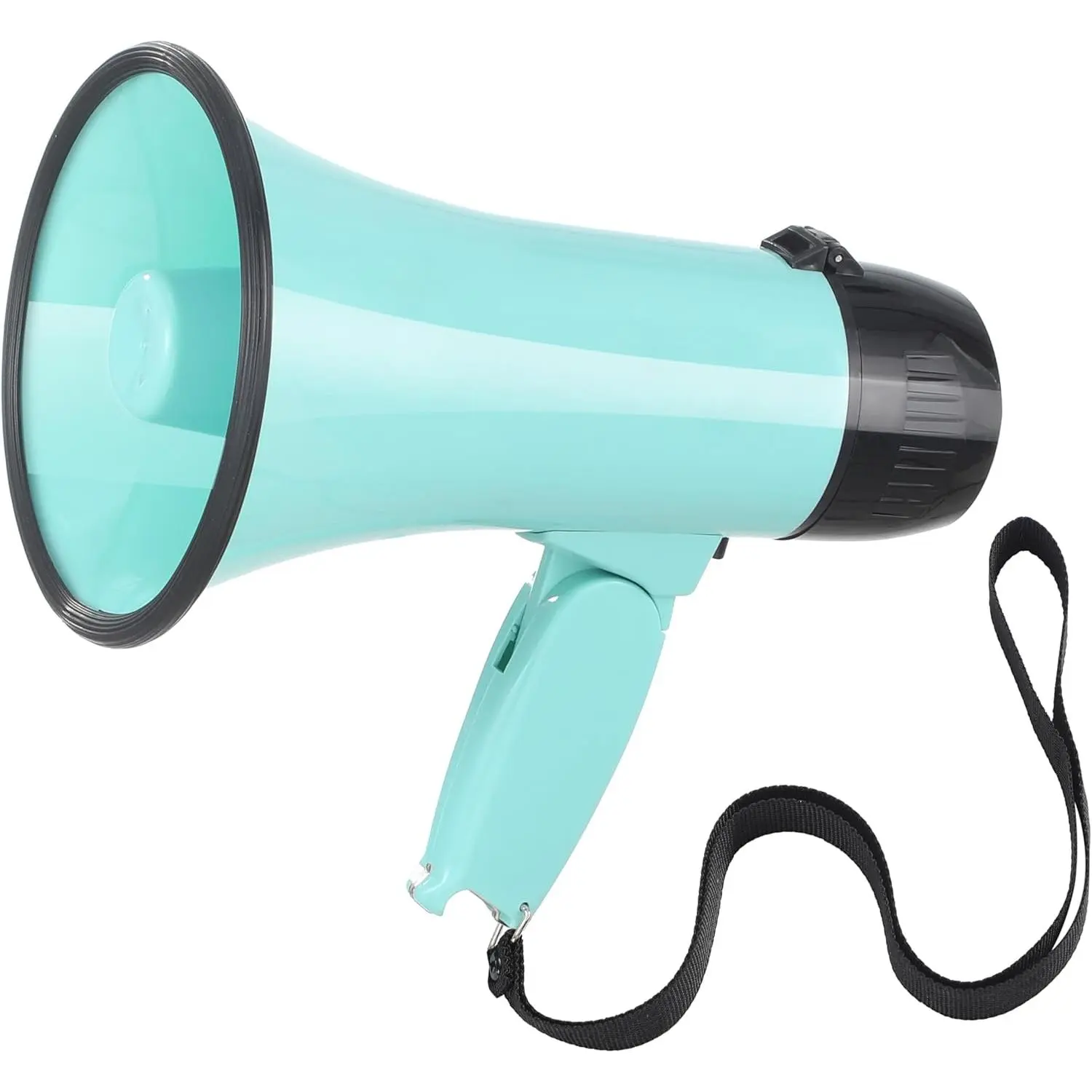 ABS Plastic Portable Compact Mini Megaphone - Lightweight, Easy to Use, 800ft Range Speaker Microphone, Siren, 240-Second Recording, Volume Control, Adjustable Strap, Folding Handle, Portable Size, for Outdoor Events, Crowd Management, Mini Horn
