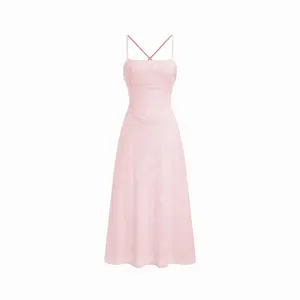Cider Jacquard Floral Tie Back A-line Maxi Dress