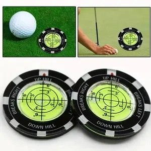 High Precision Golf Tools Leveler Ball Marker Clear&Transparent Golf Slope Meter Easily Use Training Tool Golf Spirit Level