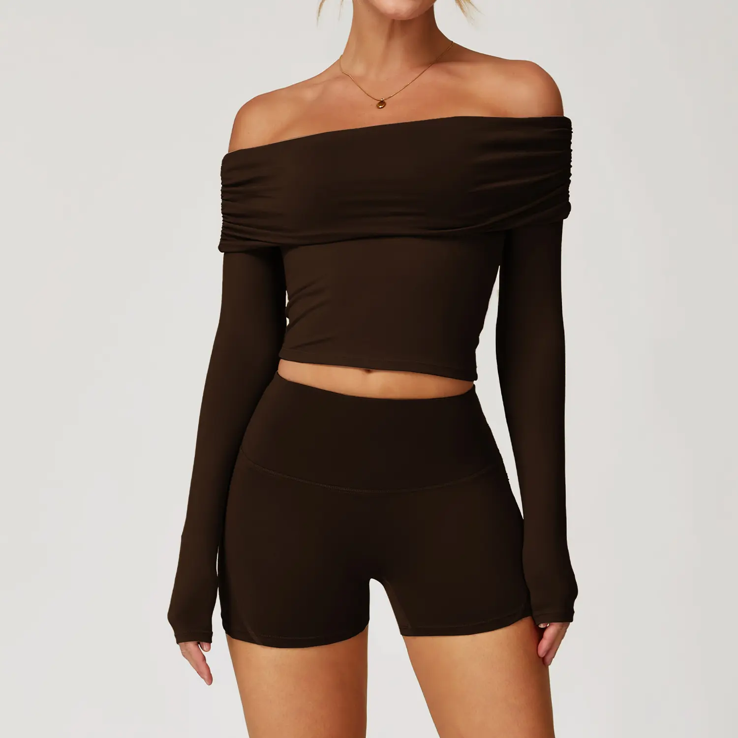 9152long sleeves+9152shorts  black coffe