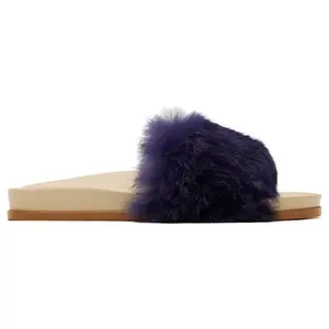 Buscemi Women's Fur Clot Leather Slide Purple, from StockX