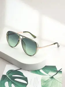 Unisex Vintage Frame Aviator Eyeglasses, Trendy Casual Decorative Eyeglasses for Travel Use, Fashion Accessories for Outdoor Activities, Girly Accessories, Aviator Shades