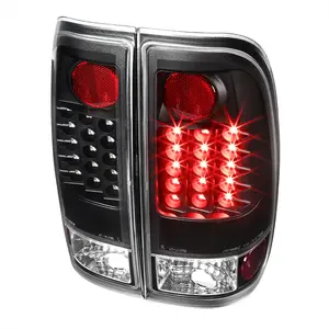1997-2007 Ford F-150/F-250/F-350/F-450/F-550 Styleside V2 LED Tail Lights (Matte Black Housing/Clear Lens)