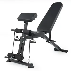 Adjustable & Collapsible Weight Bench for Home Gym – Multifunctional Strength Training with Leg Extension, Preacher Wavy, Flat & Incline – Compact, 200kg Max Load
