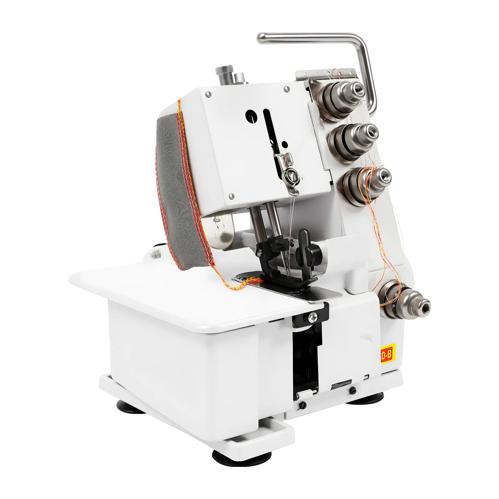 Industrial 4-Thread Freestanding Serger Sewing Machine, 1200 Stitches Per Minute, 100W 110V Cast Iron Overlock Sewingmachine for Edge Finish Work
