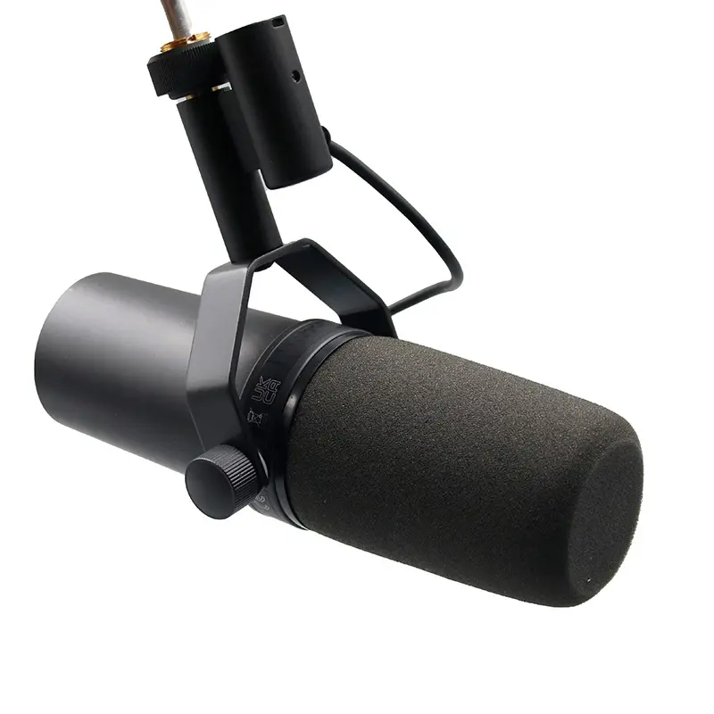 SM7B Wired Dynamic Microphone - USB Type-A Plug, Included Sound Card & Audio Stand, Hanging Compatible, for Wedding & Streaming Setup, Works with PC & Laptop, Cross-Border Supply