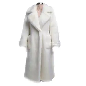 “Women’s Long White Furry Coat – Elegant Winter Outerwear for Style and Warmth”