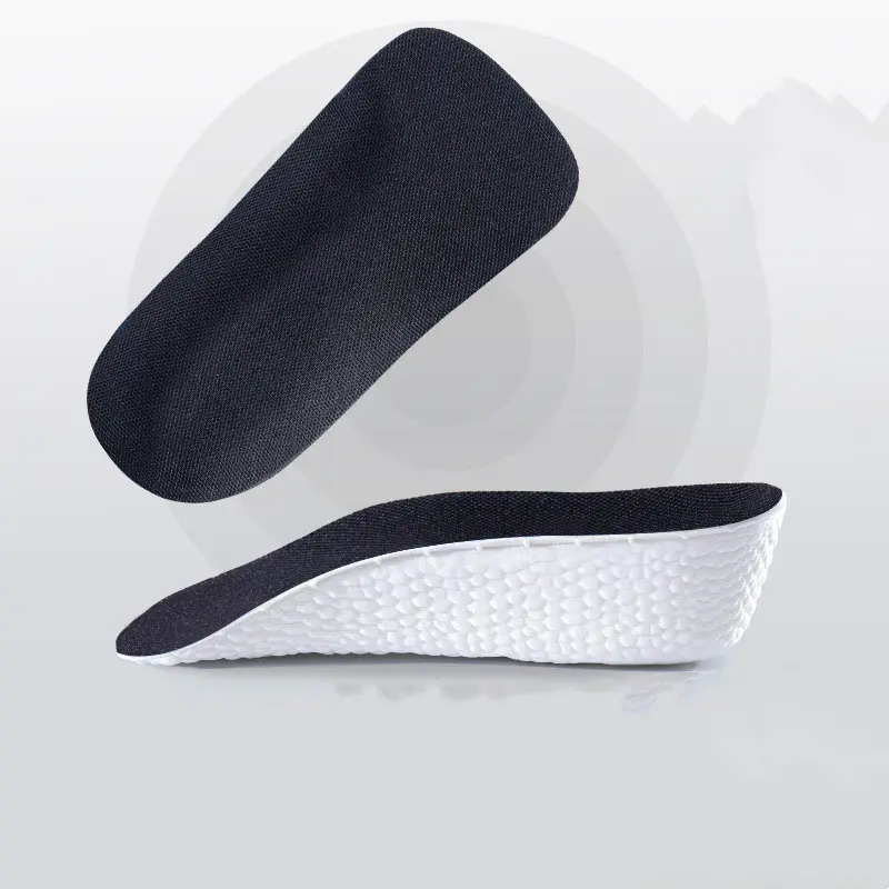 4pcs Height Increase Insoles for Men and Women, Wool Felt Gel Heel Cushion Inserts for Leg Length Discrepancy, Shock-Absorbing Shoe Lifts for Heel Pain Relief