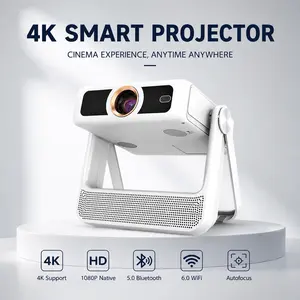 2026XBJA5pro touch screen projector, equipped with 5G WiFi and Bluetooth 5.2 smart system, autofocus, 180-degree horizontal flip, built-in speaker, supports 4K and 1080P decoding, suitable for bedroom, living room outdoor and meeting
