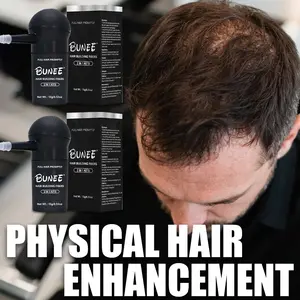 BUNEE Hair Building Fibers Kit – Quick Fix for Thinning Hair, Natural Look Confidence Boost – 1-Pack & 2-Pack Options (Black / Dark Brown)