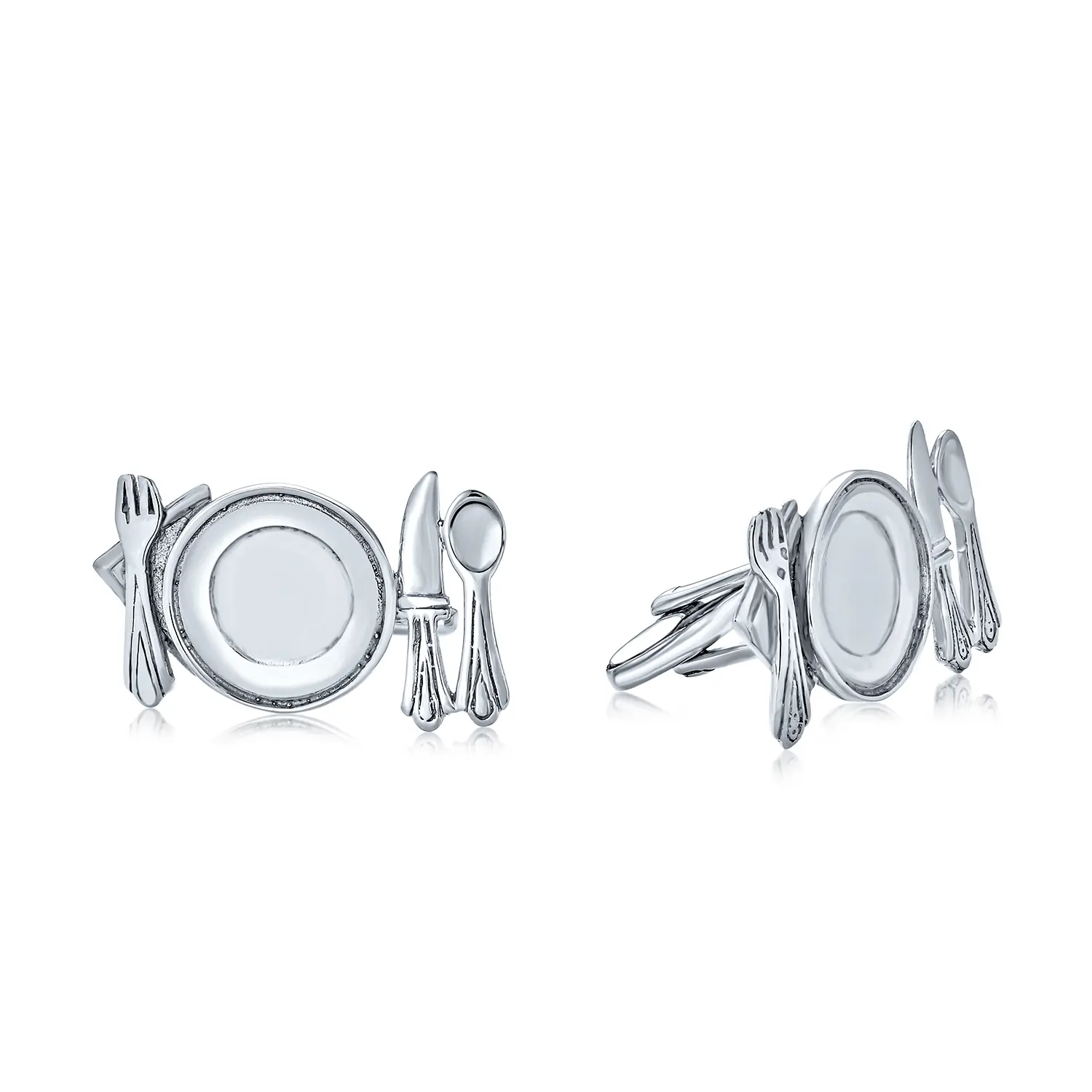 Unique Gift For Chef Cufflinks Gourmet Kitchen Dinning Theme .925 Sterling Silver