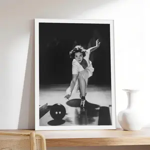 Vintage Woman Bowler _ 1930s Retro Photography,vintage, couple，Minimalist Neutral Poster Print, Aesthetic Wall Decor for Bedroom,canvas,posters,wall art.