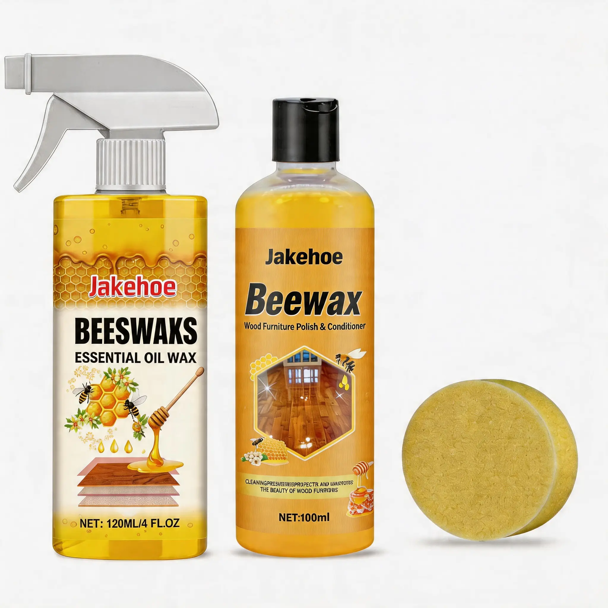 Jakehoe 17   Beeswax Wood Polish Spray – Restore Natural Shine & Protection for Wood, Furniture, & Surfaces with Non-Greasy Formula