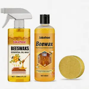 Jakehoe3  Beeswax Wood Polish Spray– Natural Shine & Protection for Floors, Furniture & Cabinets, Non-Greasy Anti-Dust Formula