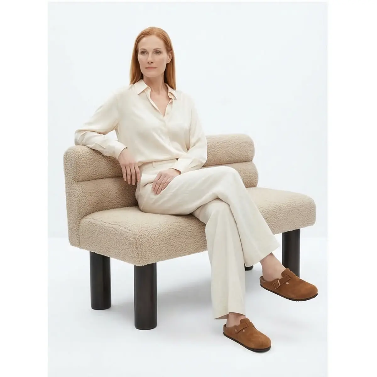 Aravella Beige Upholstered Bench | Dining, Entryway & Bedroom Bench | Supports 300 lbs | 51.77"