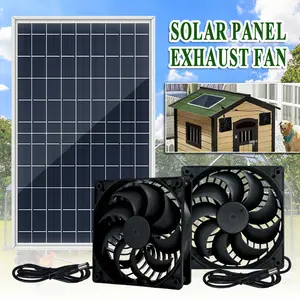 10W Solar Panel Mini Fan Exhaust Portable Ventilator Waterproof Air Extractor For Kitchen Maison Dog Chicken House Greenhouses