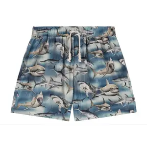 Palm Angels Shark Print Black/Blue/White Swimshorts Size XXL