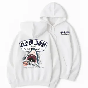 Ron Jon Surfboards Shark Hoodie, Vintage Surf Style Long Beach Island NJ, Unisex Streetwear Coastal Vibe